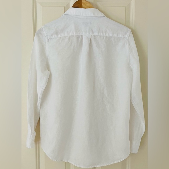Quince Women's Button Down Shirts - White, Tan, Pink, and Blue - Picture 7 of 9